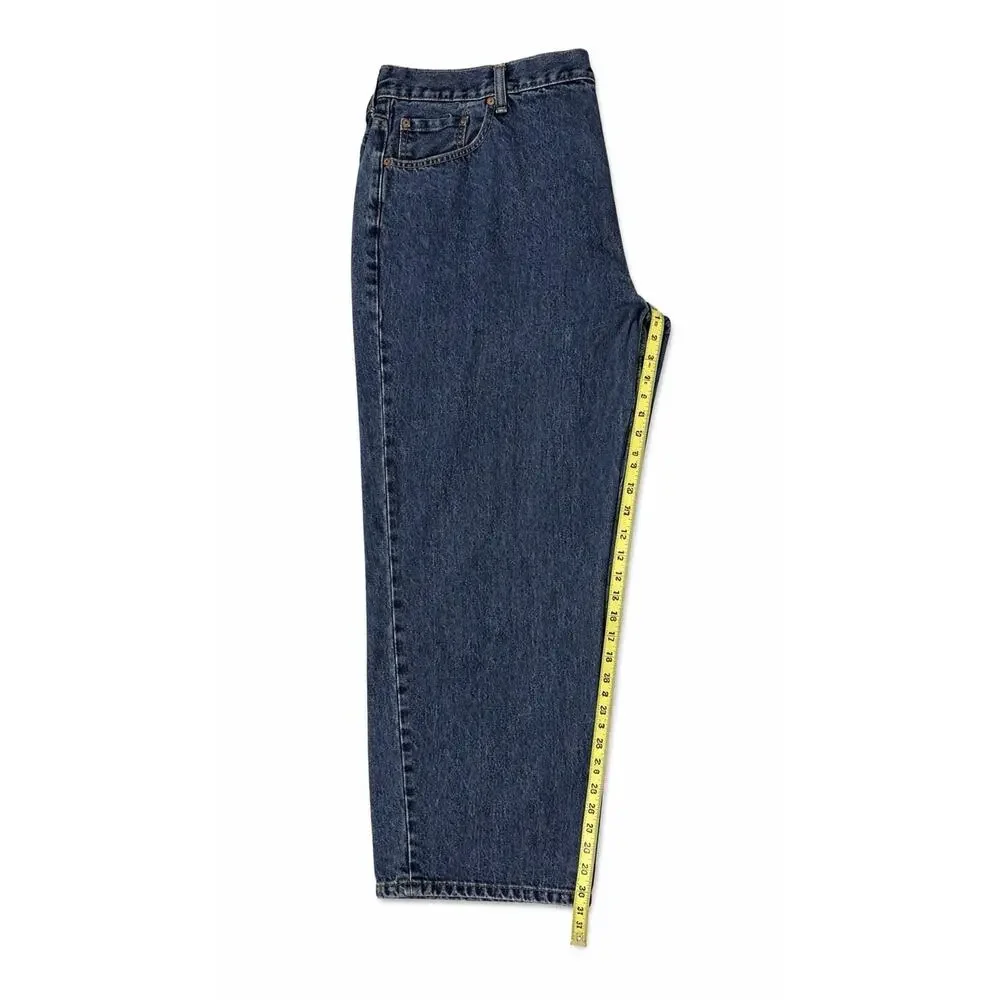 Levi’s 550 Relaxed Fit Jeans Mens 46x32 (Measures 46x30) Blue Denim READ